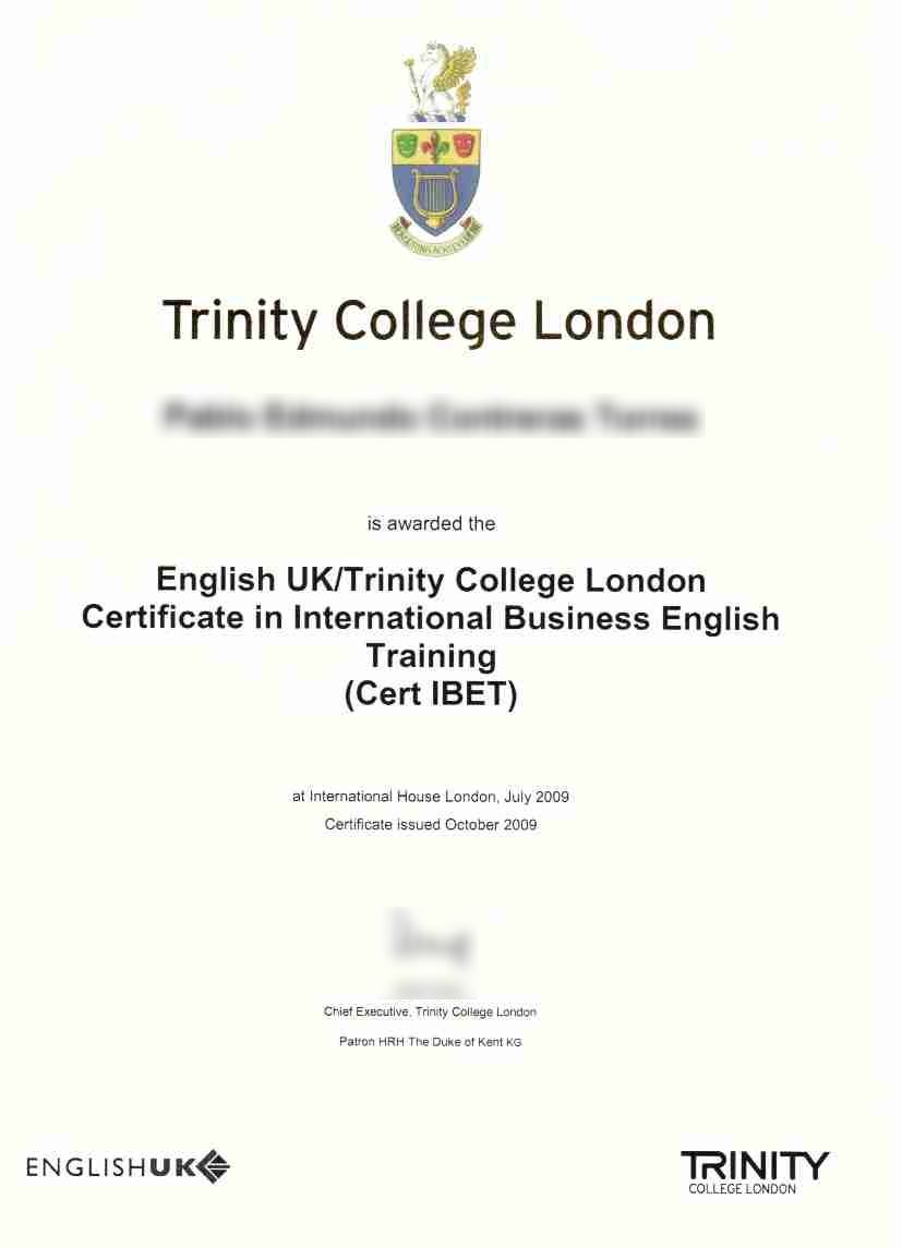 Traducción Jurada Inglés: Certificado Trinity College London