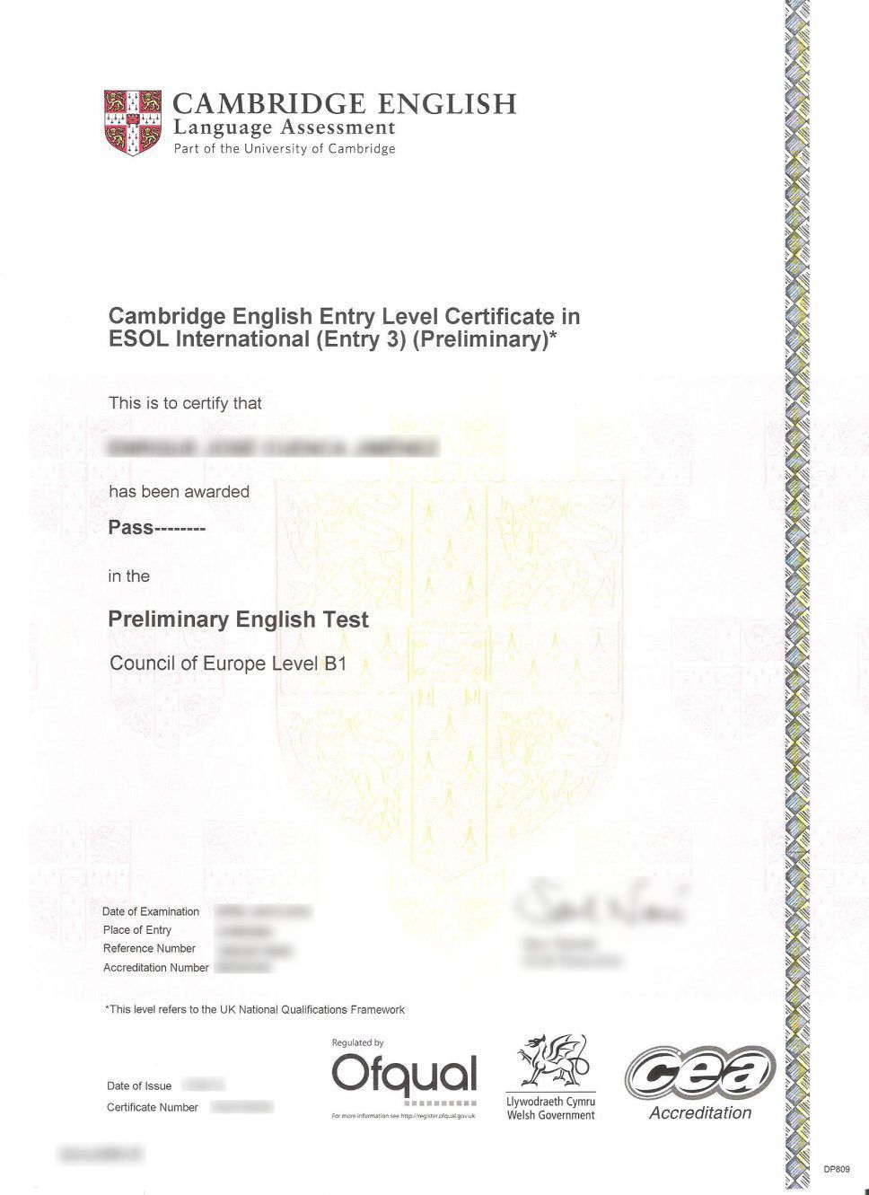 Traducción Jurada de un Título Cambridge English - First Certificate in English (FCE)